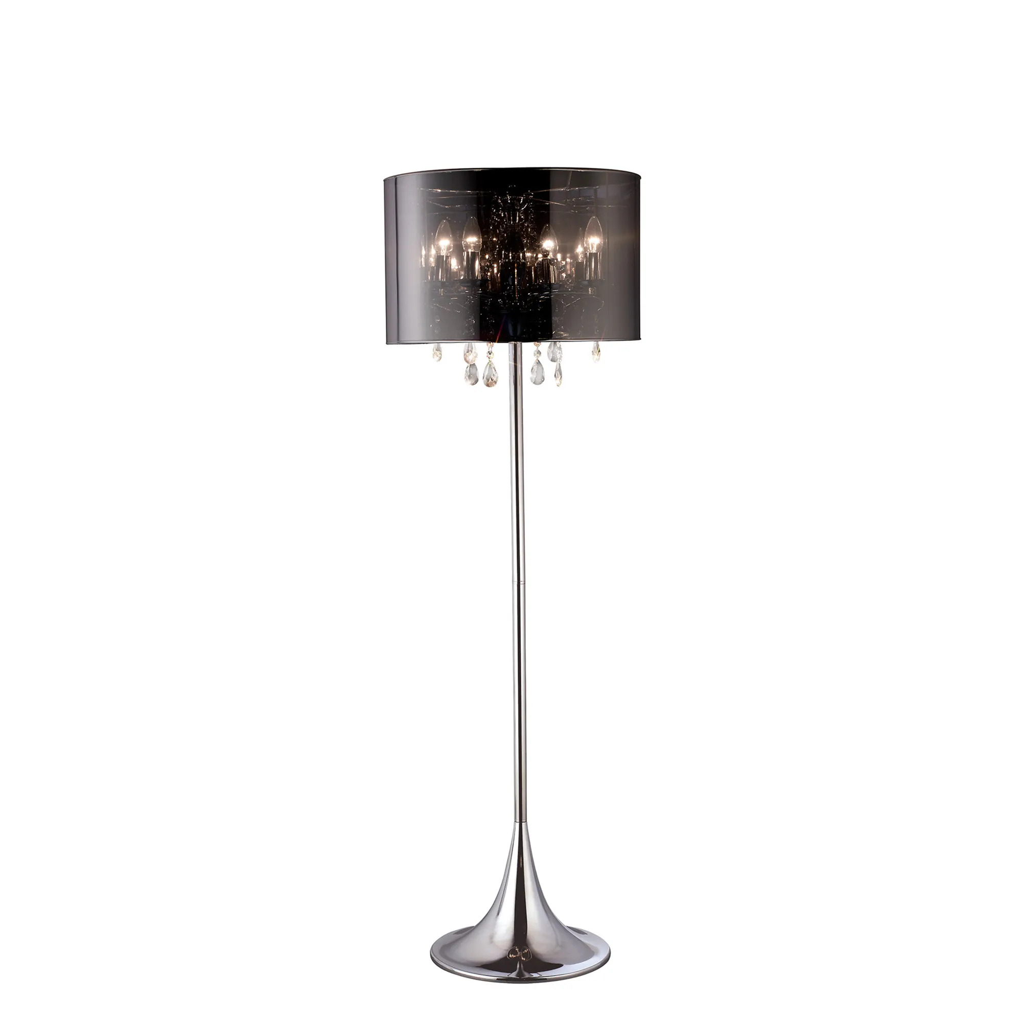 Trace Crystal Floor Lamps Diyas Shaded Floor Lamps
